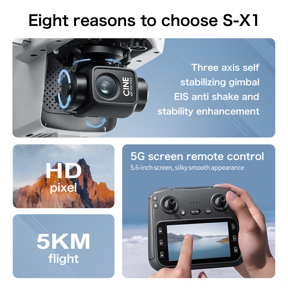 Original S-X1 Drone 8K HD Prof - огляд і ціна Drone Multispectral